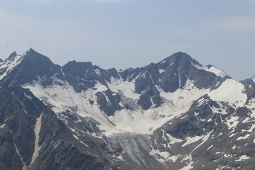 Caucasus Mountains in the vicinity of Elbrus in midsummer