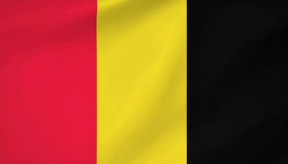 Fototapeta premium Belgian flag with vertical black, yellow, and red stripes.