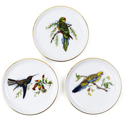 Decorative Plates On White Background