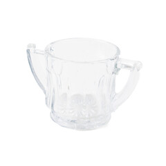 Crystal Dishes on a White Background