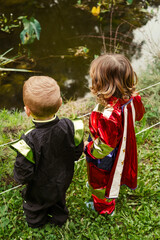 little boys playing in the park