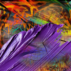 Colorful fashion print leopard designs.Fabric fashion pattern.Wave textile print design,illustration.Fractal colorful pattern.Print pattern illustration.New season fabric print.Textile fashion pattern