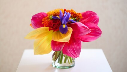 Seamless Rainbow Floral Pattern with Vibrant Blossoms and Bright Petals