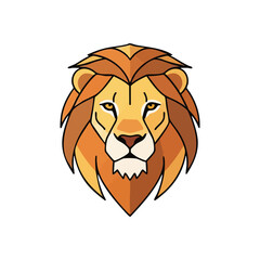 Majestic Lion Head Illustration. This artistic feline portrait embodies leadership and courage. Its modern polygonal form on a dark canvas creates a striking and bold visual.