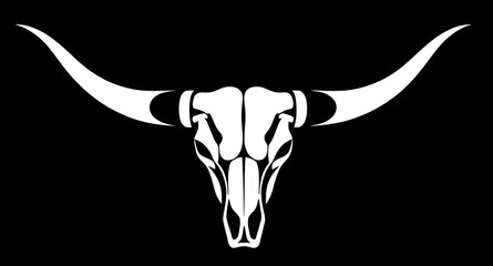 skull with horns vector, isolated bull skull, bull skull drawing, cow skull art, steer skull illustration, bison skull vector, skull silhouette, horned head skull, bull skull clipart, western decorati © zpixel