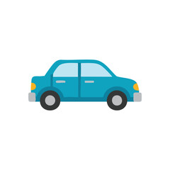 Modern Aqua Vehicle Graphic. Minimalist depiction of a sky-blue passenger transport. Ideal for digital projects, travel concepts, and simple application symbols.