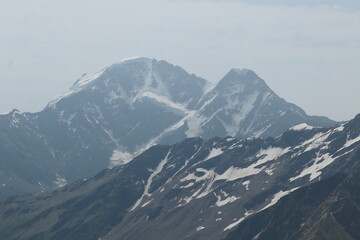Caucasus Mountains in the vicinity of Elbrus in midsummer