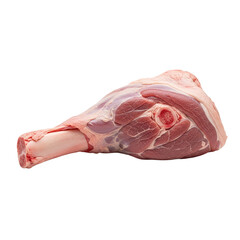 Fresh raw lamb leg isolated on transparent background, a proteinrich ingredient for cooking