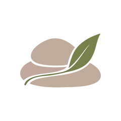 Tyrolean Hat with Green Leaf. Stylized illustration of a classic alpine cap adorned with a natural element. Symbolizes cultural heritage, folk traditions, and outdoor adventure.