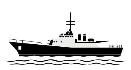 Fototapeta premium silhouette of a ship