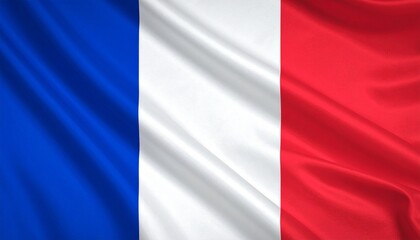 Obraz premium Flag of France with three vertical stripes in blue, white, and red.