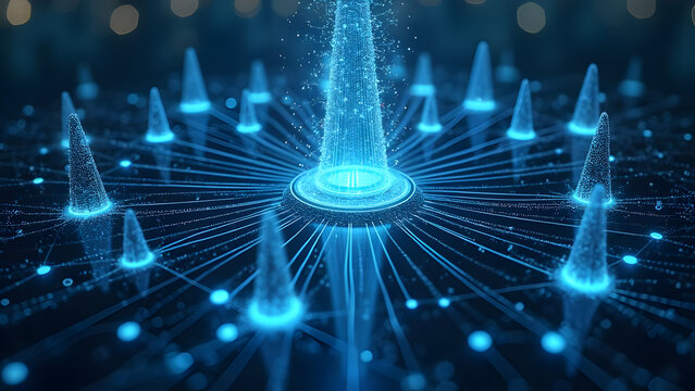 Central Pillar Hub with Interconnected Content Clusters
