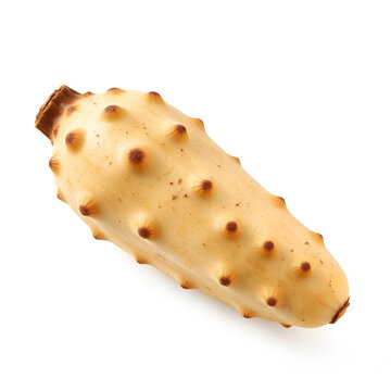 Whole malanga root isolated on a transparent background