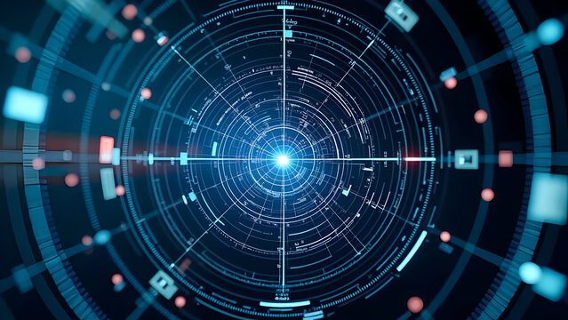 Concentric Radar Screen with Real-Time Data Visualization