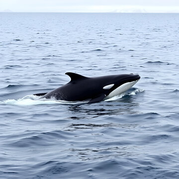 Fin whale (Balaenoptera physalus) off Elephant Island, Antarctica