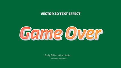 Game over 3d text
