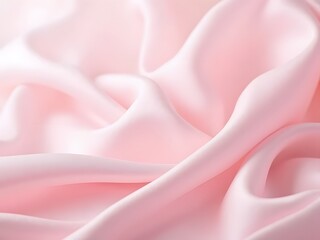 Fototapeta premium Soft pink silk fabric folds abstract luxury background