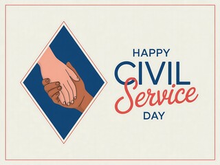 Celebrating civil service day with a symbol of unity and helping hands