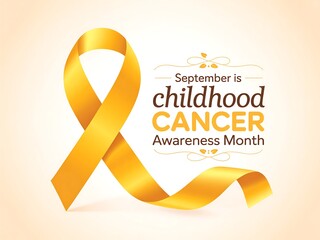 September is childhood cancer awareness month featuring a golden ribbon symbol