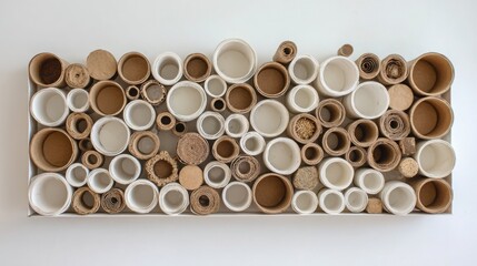 eco-friendly craft project made from cardboard tubes