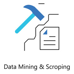 Data Mining And Scoping Vector Icon Design