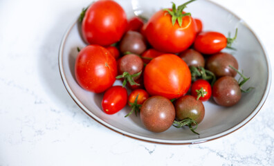 Freshly Picked Various Cherry Tomatoes 