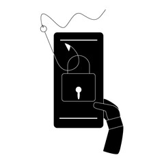 Obraz premium different phishing scenes and situations. Human hand with icon and image. Cyber crimes committed by hackers and hackers stealing personal data, banking credentials and information