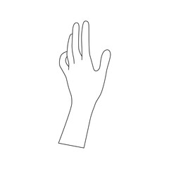 Fototapeta premium outline icon related to hand. Linear icon. Editable stroke. Vector illustration