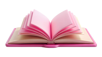 pink book isolated on white background
