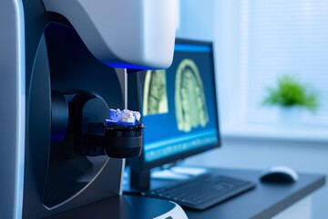 High-Tech Dental Equipment with 3D Printing and Digital Imaging for Modern Dentistry in a Professional Environment