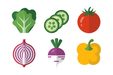 Meal prep vegetable icons, chopped and whole veg cutting board vector, kitchen cooking illustration, food blog poster, printable guide