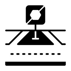 No stopping Semi Solid Vector Icon