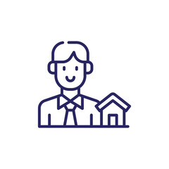 Real Estate Broker Icon, "Real Estate Broker Icon Set – Property, Realtor, and Housing Vector Symbols for Agents and Real Estate Businesses"