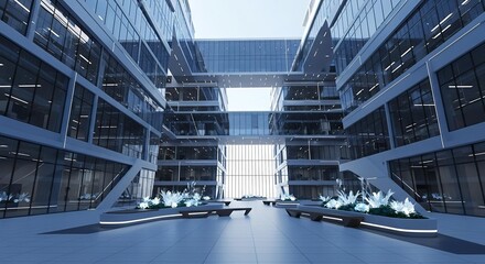 Fototapeta premium Futuristic data center interior