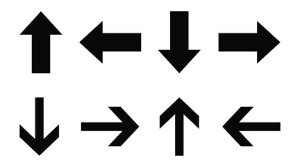 Black vector Arrows set design collection