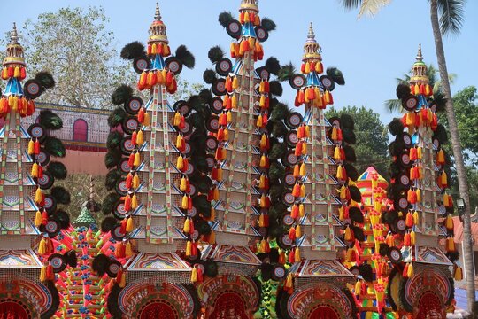Kavadi is a ceremonial offering carried by Hindu devotees, primarily during the Thaipusam festival Kavadiyattam is dance with Kavadi follows the rhythm of percussions like chenda, and Nadaswaram