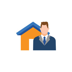 Real Estate Broker Icon, 