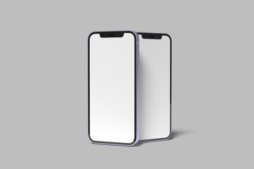 Realistic Phone 12 Blank Mockup with shadow