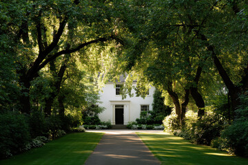 Obraz premium explore beauty of summer landscapes and nature in different cities across canada featuring historic houses set