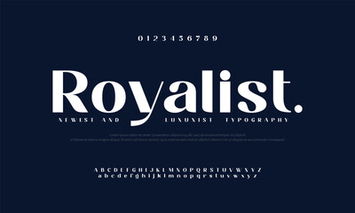 Royalist, Minimal luxury font alphabet logo. Typography beauty fashion elegant minimalist serif italic fonts decorative wedding vintage retro logos. vector illustration
