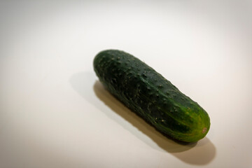 Fresh Organic Green Cucumber - Pepino Verde Orgánico Fresco, Whole and Sliced Vegetables for Healthy Cooking - Vegetal Entero y Rebanado para Cocina Saludable