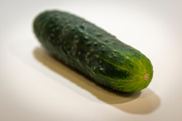 Fresh Organic Green Cucumber - Pepino Verde Orgánico Fresco, Whole and Sliced Vegetables for Healthy Cooking - Vegetal Entero y Rebanado para Cocina Saludable