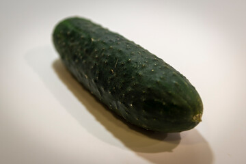 Fresh Organic Green Cucumber - Pepino Verde Orgánico Fresco, Whole and Sliced Vegetables for Healthy Cooking - Vegetal Entero y Rebanado para Cocina Saludable