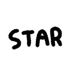 star cute handwriting clipart with kawaii doodle style, hand drawn font, childlike sketches, cartoon outline, funny lettering, adorable handwritten elements for kids and creative designs