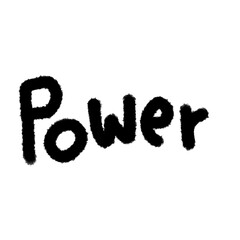 power cute handwriting clipart with kawaii doodle style, hand drawn font, childlike sketches, cartoon outline, funny lettering, adorable handwritten elements for kids and creative designs