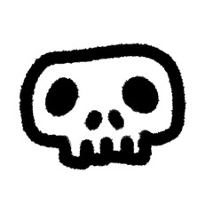 skulls png outline, cute cartoon handdraw clipart kids doodle element hand drawn doodle, handwriting clipart, kawaii kids drawing, funny character, childlike sketch, handwritten words,