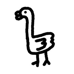 swan png outline, cute cartoon handdraw clipart kids doodle element hand drawn doodle, handwriting clipart, kawaii kids drawing, funny character, childlike sketch, handwritten words,