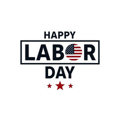 Obraz premium Happy labor day american flag design isolated on transparent background