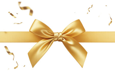 golden ribbon with bow