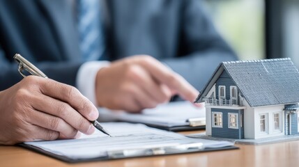 home for rent broker agent presenting and consult detail to customer to making the decision a home estate loan to customer sign  agreement and sending home model after approve and receive money no lo